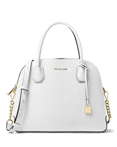 michael kors mercer dome large|Michael Kors Mercer Large Leather Dome Satchel .